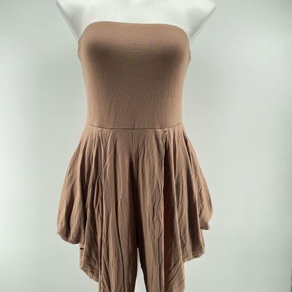 Heart & Hips Taupe Strapless Harem Jumpsuit – Women’s Medium, Stretch One-Piece - Picture 5 of 17